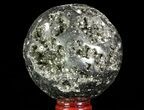 Polished Pyrite Sphere - Peru #65862-1